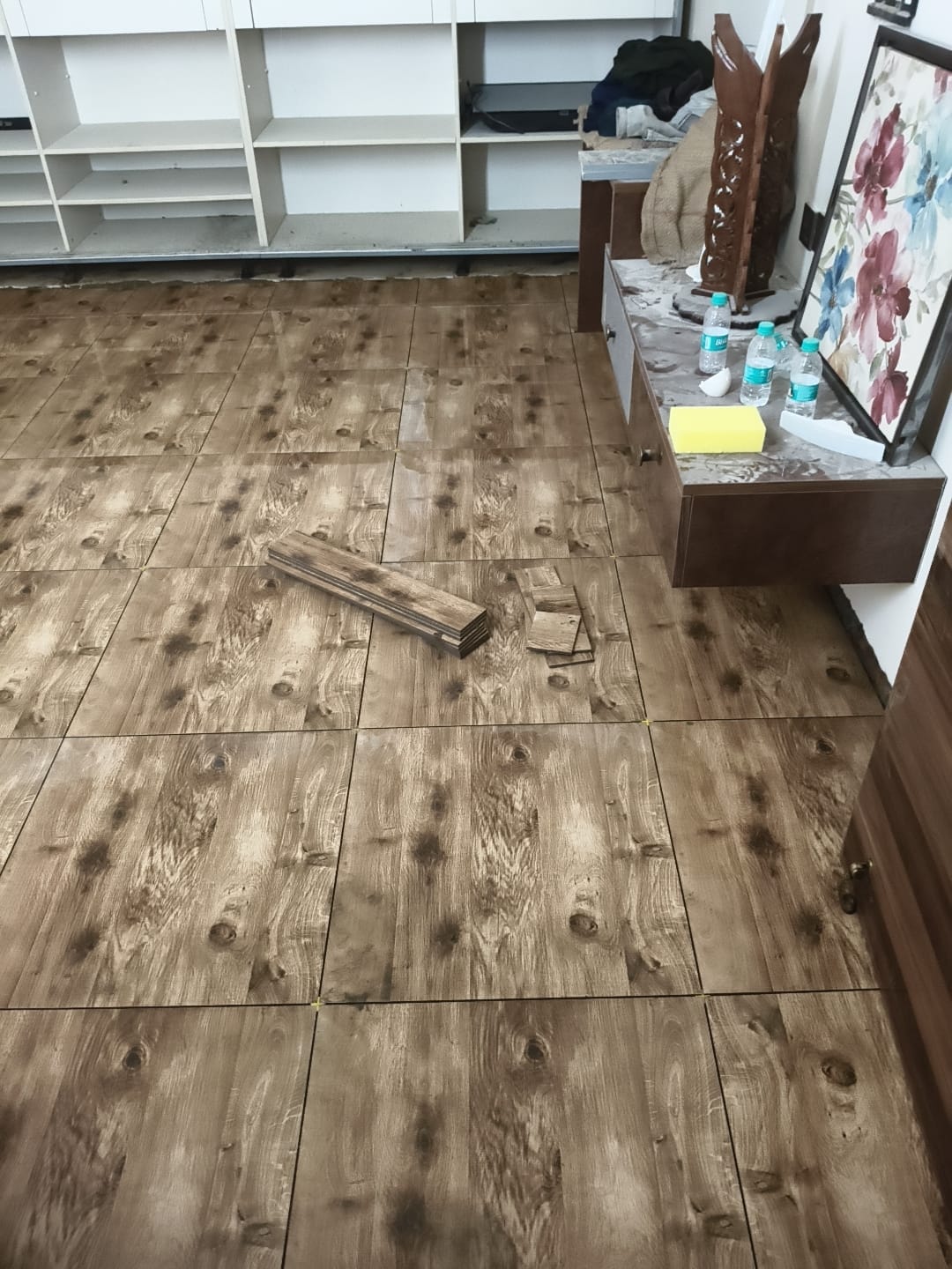 Wood-Look Floor Tile Installation