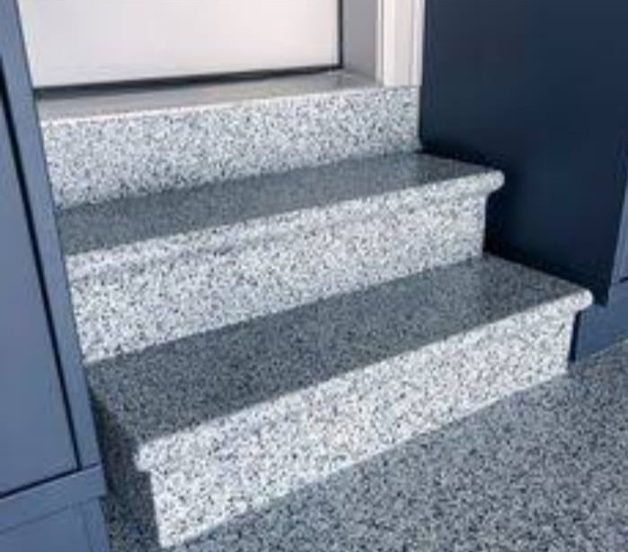 Granite Staircase with Speckled Finish